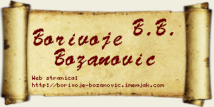 Borivoje Božanović vizit kartica